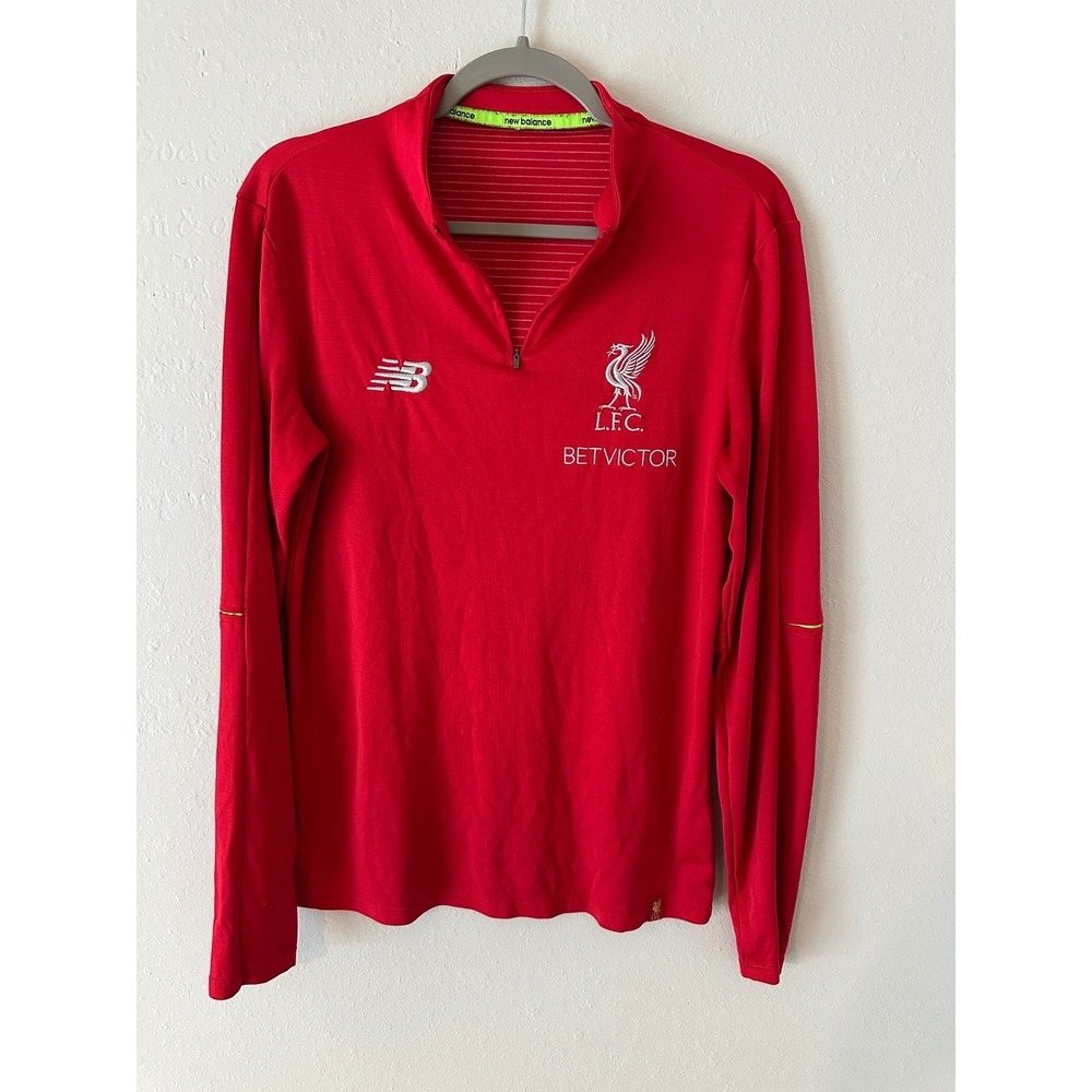 New Balance Liverpool FC BETVICTOR 2018-19 1/4 Zip Training Top Red Mens S